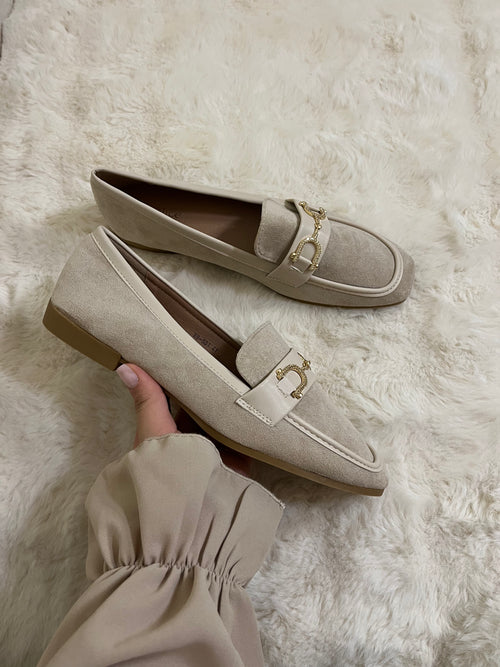 Mocassins beige effet daimđź’“