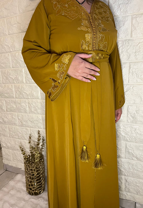 Caftan brodé avec ceinture 💓