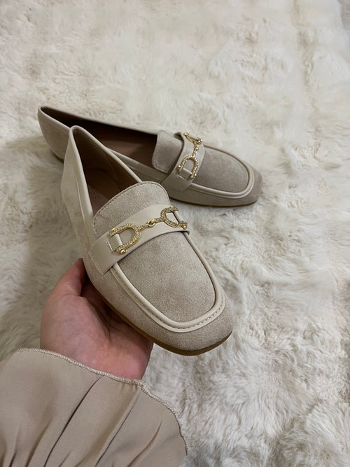 Mocassins beige effet daim💓