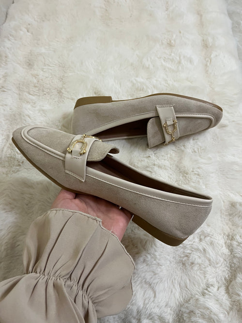 Mocassins beige effet daim💓