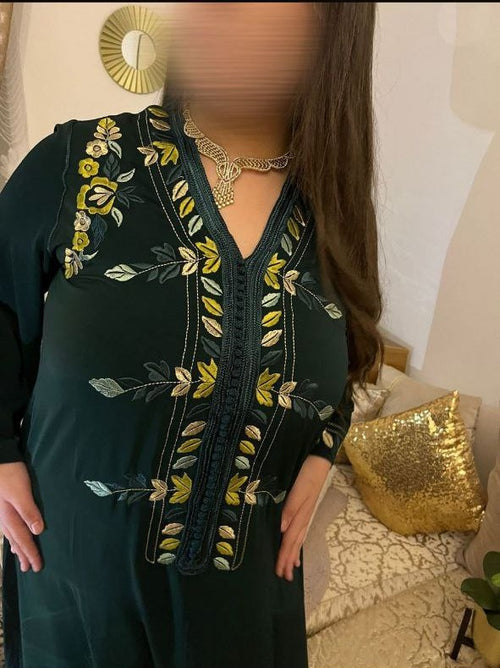 Caftan brodé vert