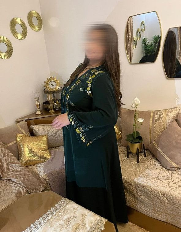 Caftan brodé vert