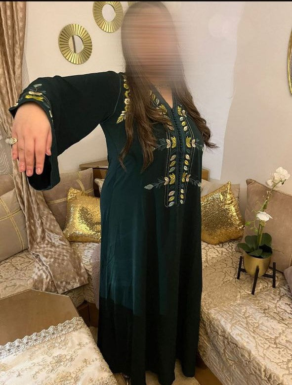 Caftan brodé vert